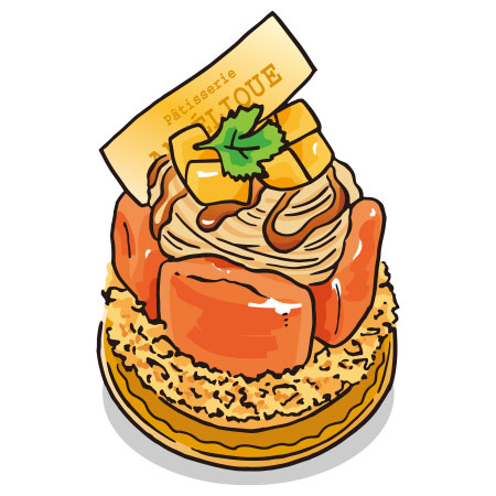 焼きリンゴとキャラメルのタルト